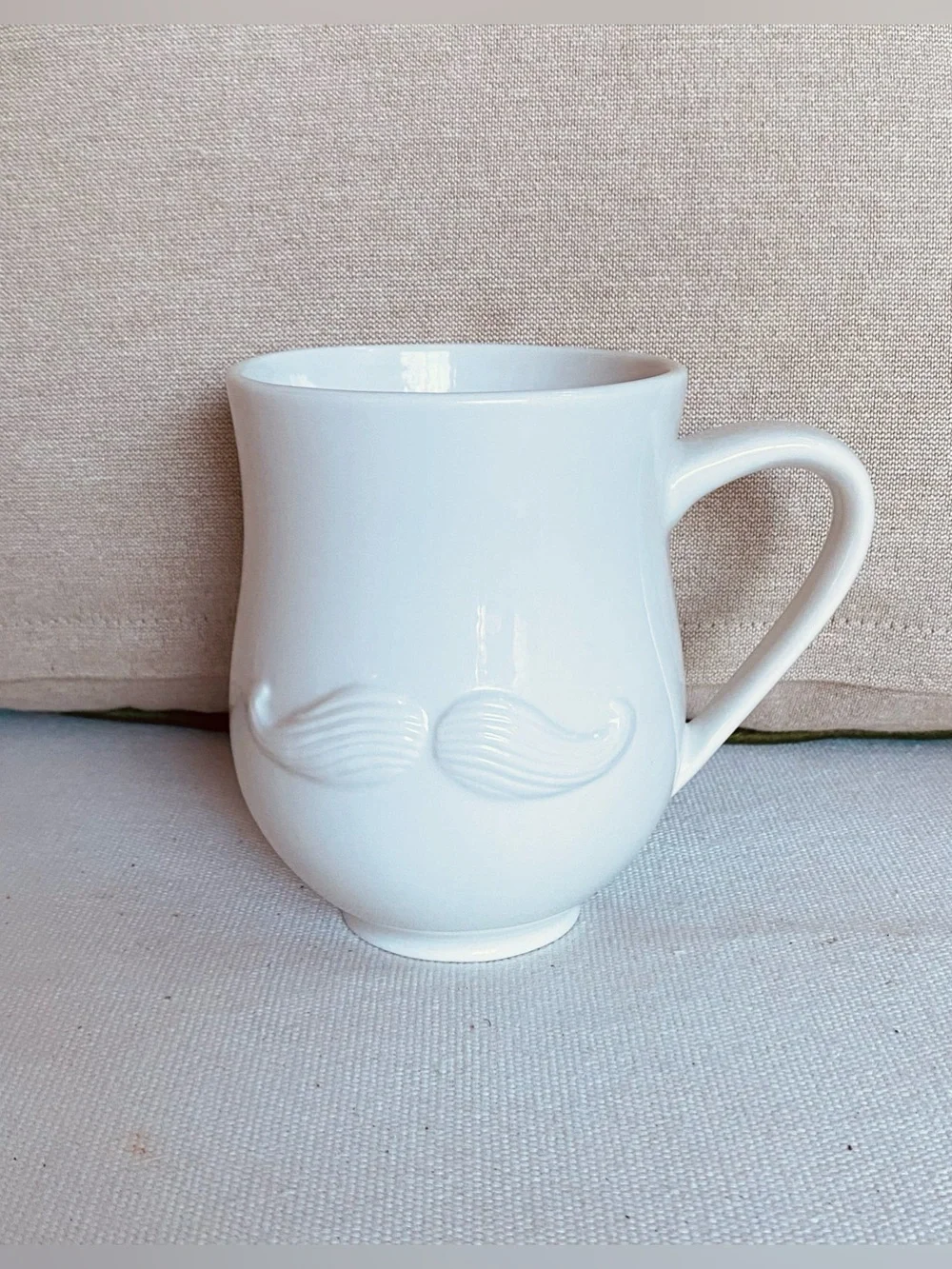 Jonathan Adler Muse Mr. & Mrs. Mustache Porcelain Mug White